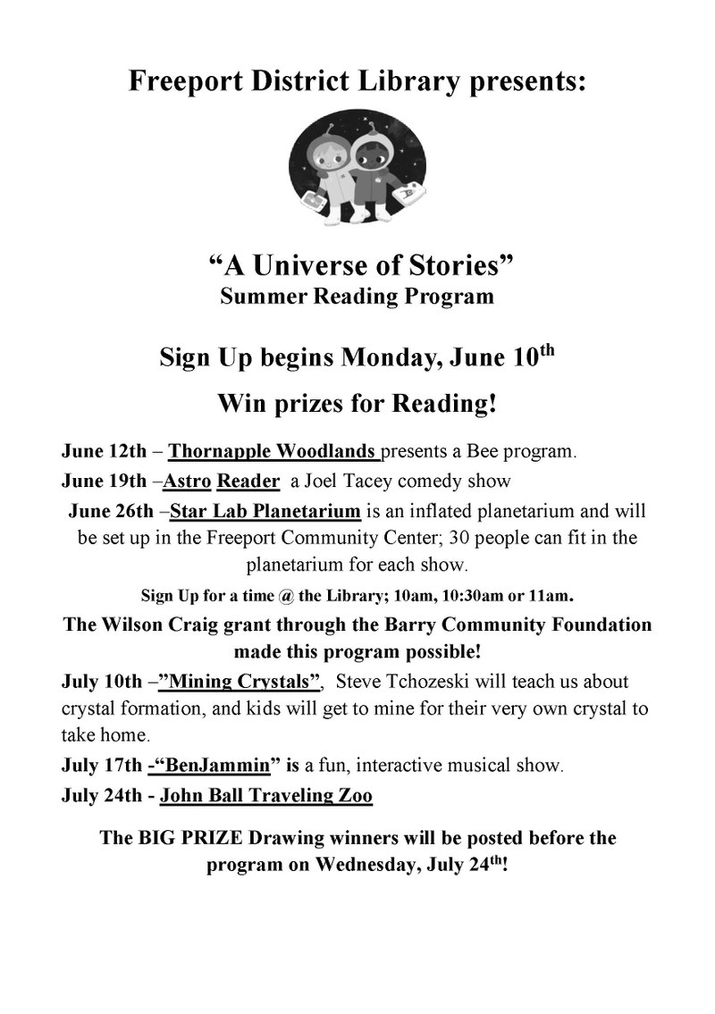 2019 Summer Reading Activities